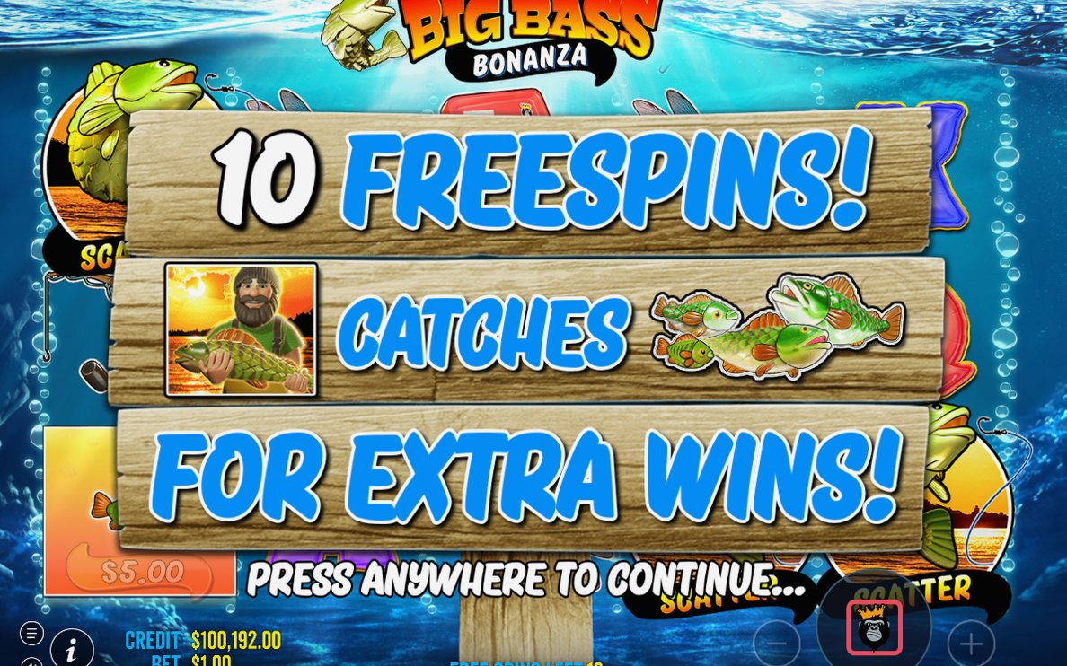 Free Spins avec Fisherman Wild sur tous les rouleaux