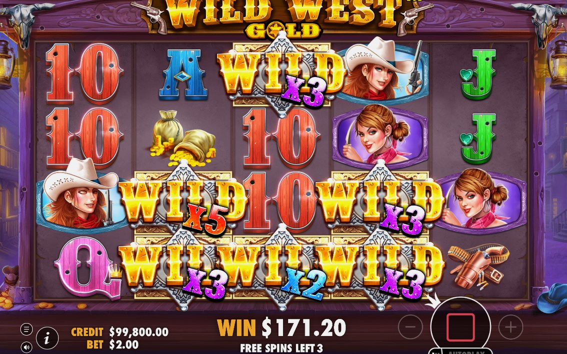 Free Spins, autre moment du bonus sur grille 5x4