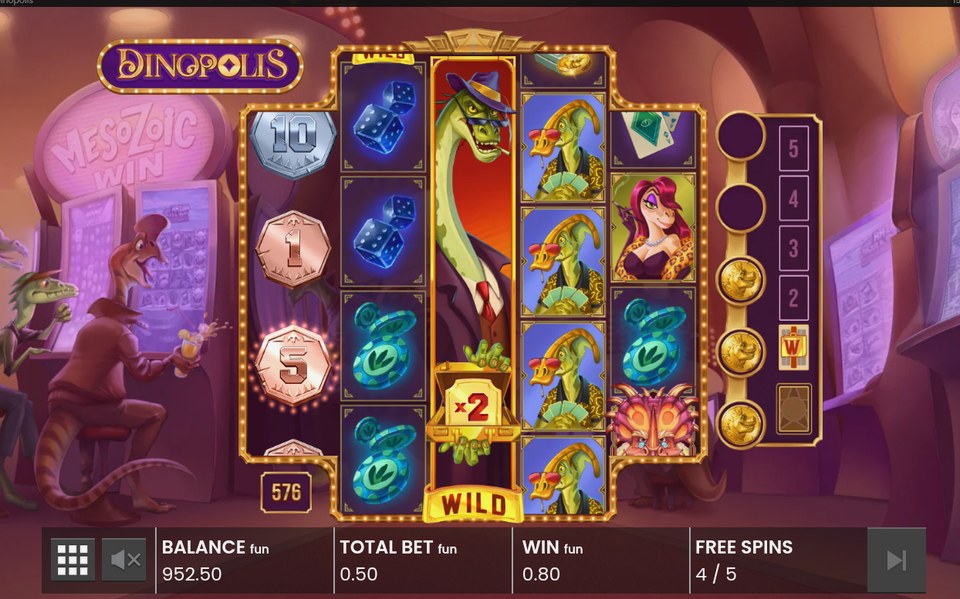 Tours gratuits Dino Bonus, Sticky Stack Wild fixés sur leurs rouleaux